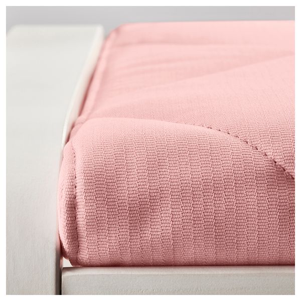 Табурет для ног ПОЭНГ, белый, Эдум розовый - фото 3