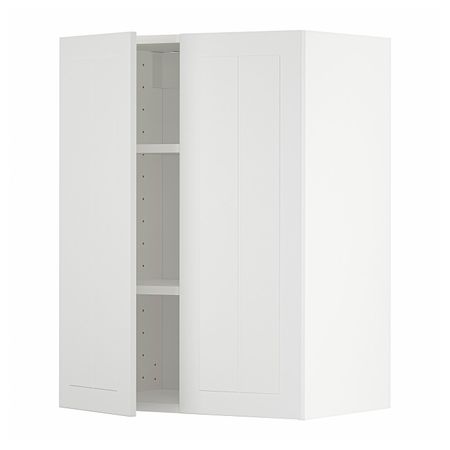 Навесной шкаф с полками/2дверцы, белый/Стенсунд белый 60x80 см IKEA METOD МЕТОД 894.097.88