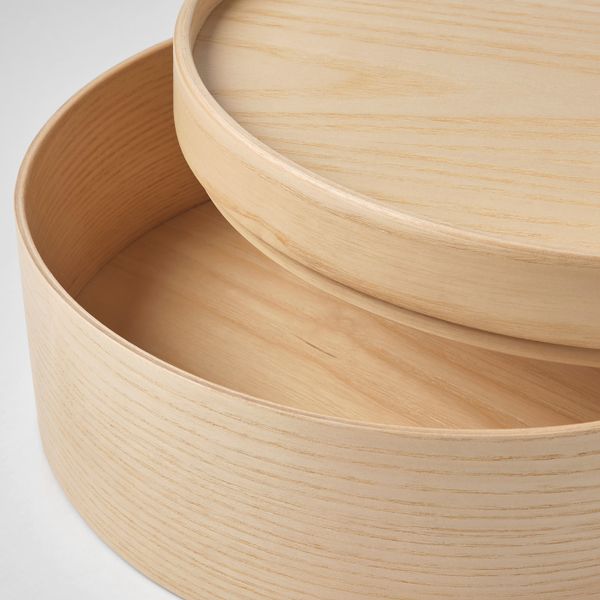 Емкость с крышкой, ясеневый шпон 25x10 см IKEA MALLGRODA МАЛЛГРОДА 604.424.82 - фото 4