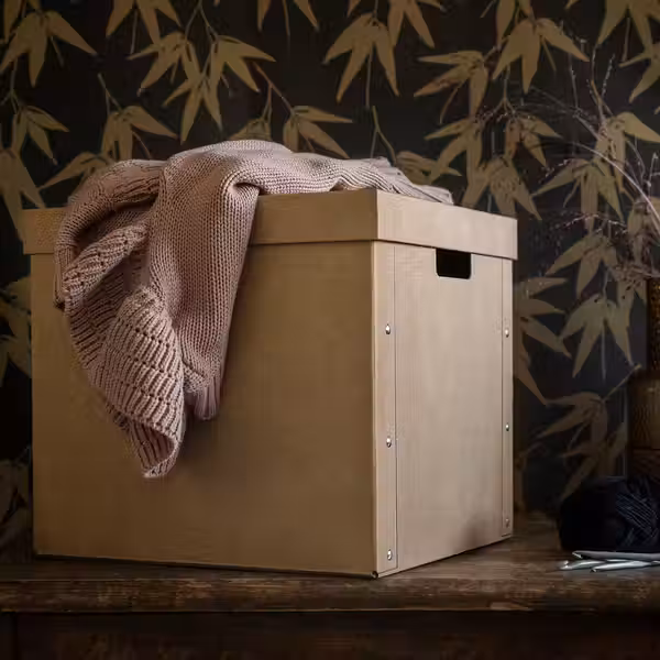 GÄRDESGÅRD ГЭРДЕСГОРД Коробка с крышкой - естественный 32x35x31 см - фото 4