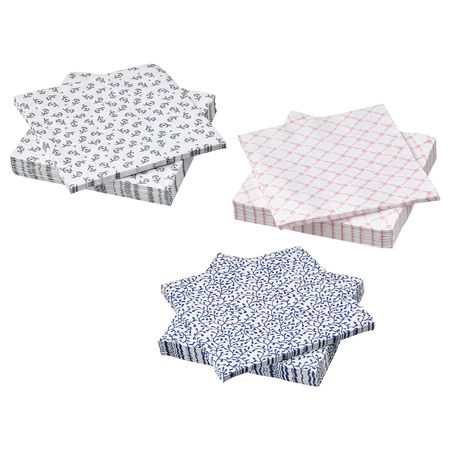 Салфетка бумажная, разные цвета 33x33 см IKEA VÄLSKÖTT ВЭЛЬСКЁТТ 704.591.32