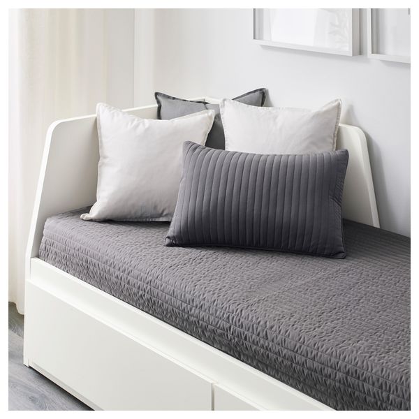 Кушетка с 2 матрасами/2 ящиками ФЛЕККЕ, белый, Хусвика жесткий (80x200 см) - фото 5