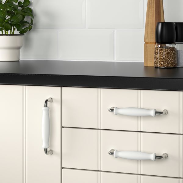 Ручка, 140 мм, фарфор белый IKEA HISHULT ХИСГУЛЬТ 902.652.46 - схема-чертеж с размерами