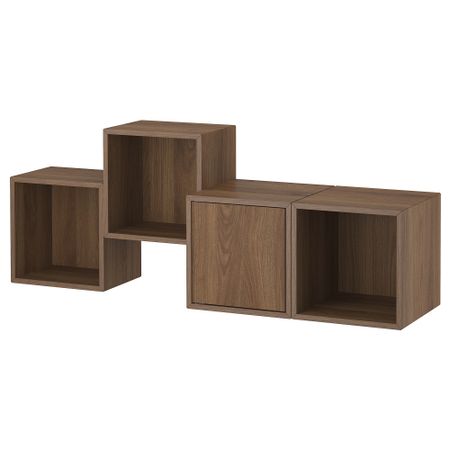 Комбинация настенных шкафов, грецкий орех, 140x35x53 см IKEA EKET ЭКЕТ 095.702.94