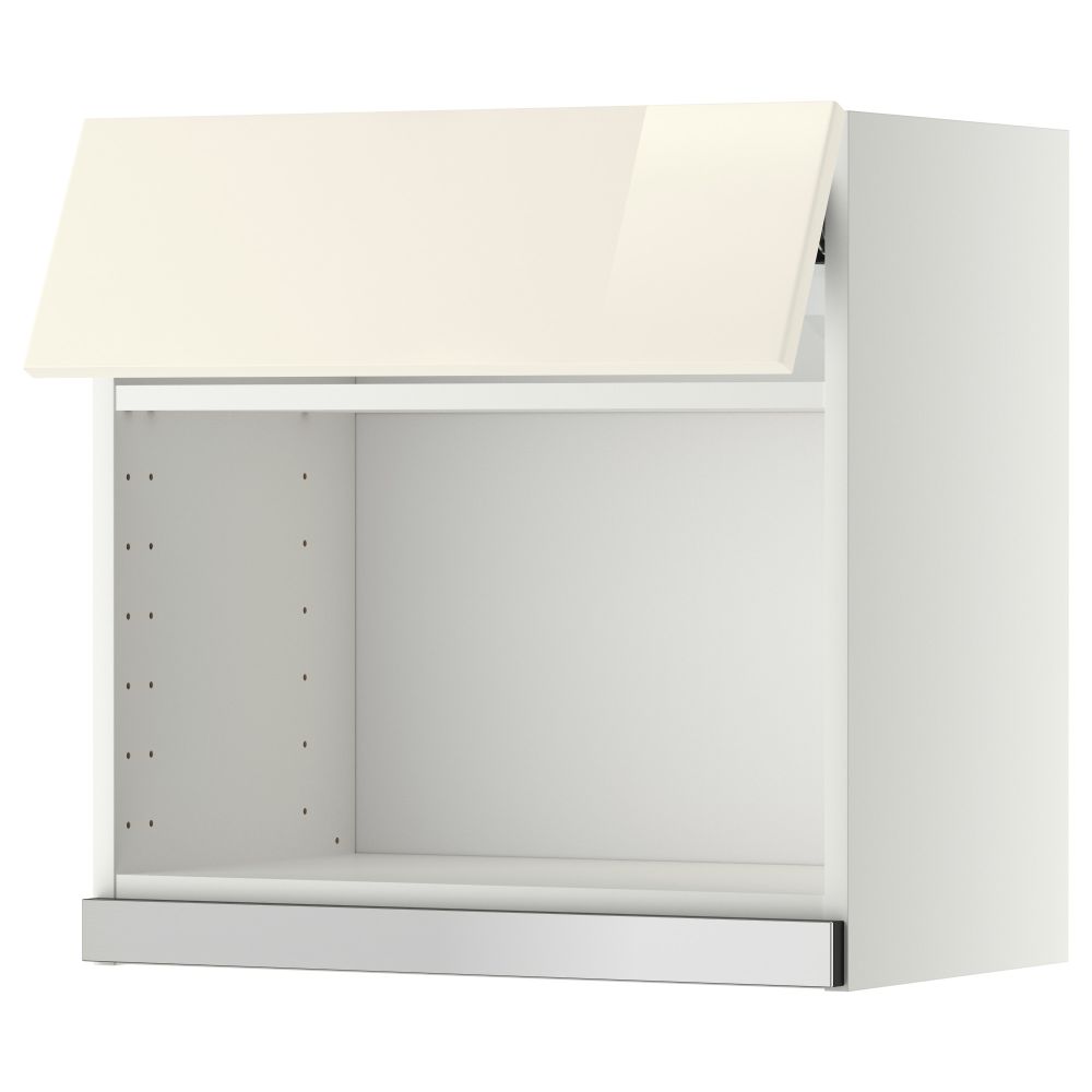 Навесной шкаф для СВЧ-печи МЕТОД, белый, Рингульт кремовый - схема-чертеж с размерами