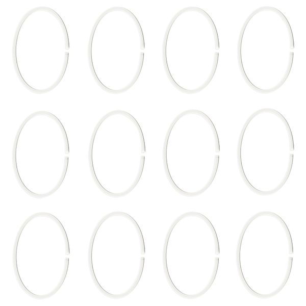 Кольца для шторы в ванную, белый IKEA HASSJÖN ХАССШЁН 604.660.10 - схема-чертеж с размерами