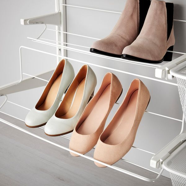 Настенная шина, штанга, модуль для/обуви, белый 256x41x199 см IKEA АЛЬГОТ 192.765.55 - фото 7