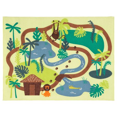 Ковер, короткий ворс, джунгли, деревья 133x100 см IKEA ДЬЮНГЕЛЬСКОГ 103.937.66