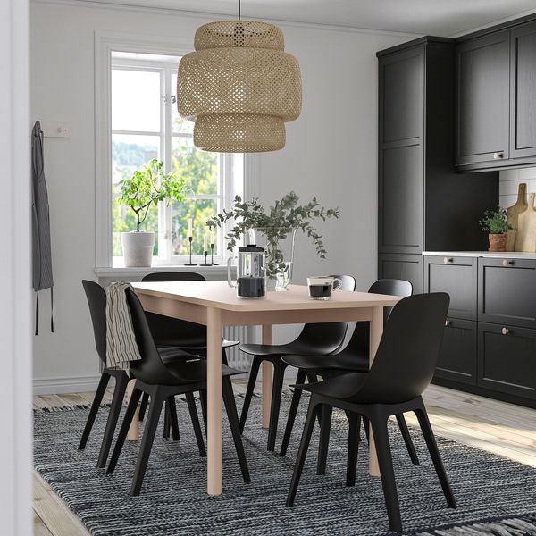 Стол и 4 стула, береза, антрацит, 118, 173 см IKEA RÖNNINGE РЁННИНГЕ, ODGER ОДГЕР 094.290.59 - фото 3