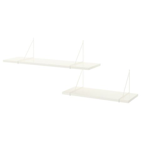 Навесная полка, комбинация, белый/белый 120x30 см IKEA BERGSHULT БЕРГСХУЛЬТ / PERSHULT ПЕРСГУЛЬТ 892.911.85