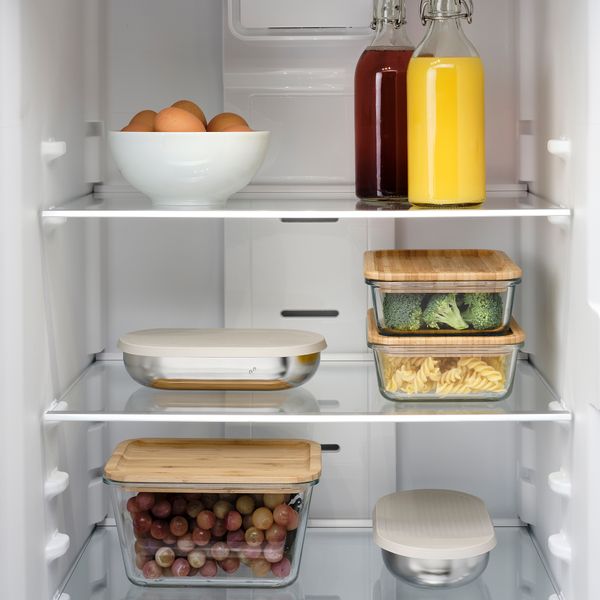 Контейнер с крышкой и разделителем, нержавеющая сталь, бежевый, 0.7 л IKEA HALVVARM ХАЛЬВВАРМ 204.972.21 - фото 7