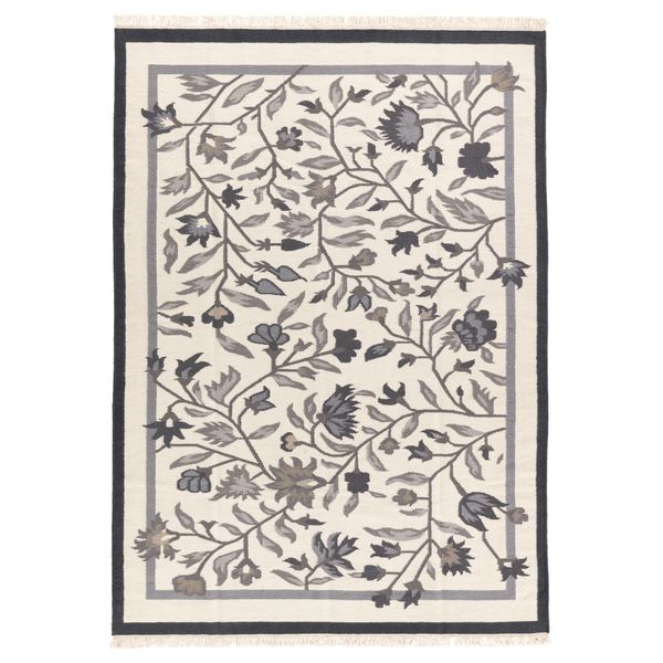 Ковер, безворсовый АЛЬВИНЕ, ручная работа серый (170x240 см) - фото 1