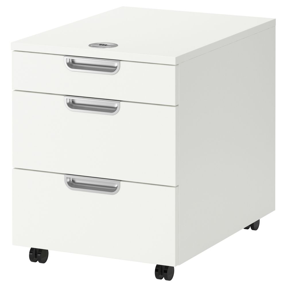 Тумба с ящиками на колесах ГАЛАНТ, белый (45x55 см) - фото 1
