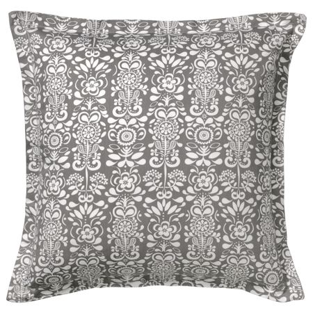 Чехол на подушку ОКЕРКУЛЛА, серый/белый (65x65 см)