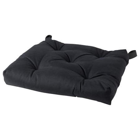 Подушка на стул, черный 40/35x38x7 см IKEA MALINDA МАЛИНДА 904.215.86