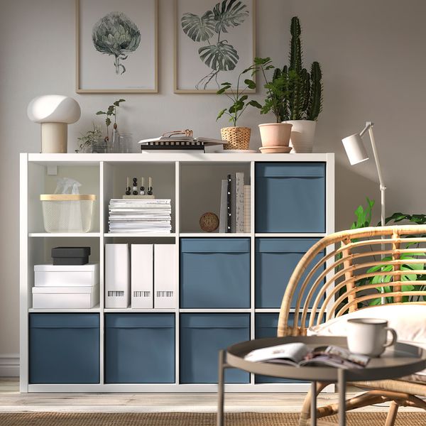 DRÖNA Коробка - синий 33x38x33 см - схема-чертеж с размерами