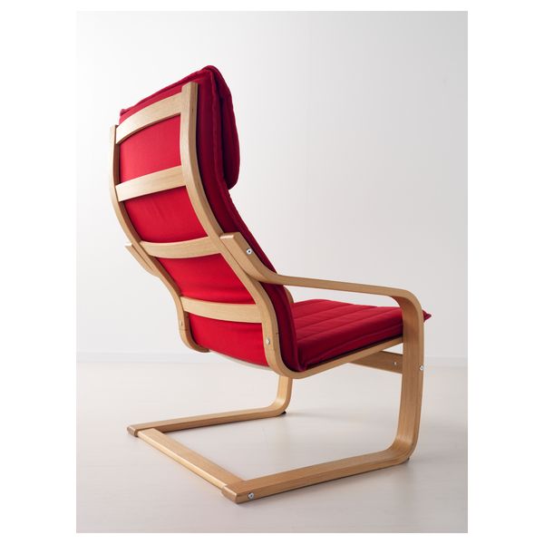 Кресло ПОЭНГ, дубовый шпон, Ранста красный - фото 3