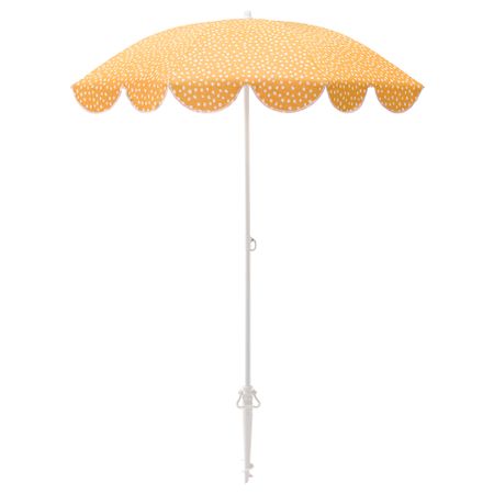 Зонт от солнца, желтый, белый точечный, 140 см IKEA STRANDÖN 705.227.65