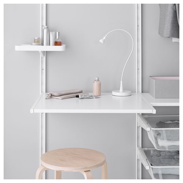 Настенная шина, полка, тройной крючок АЛЬГОТ, белый (278x40x196 см) - фото 4