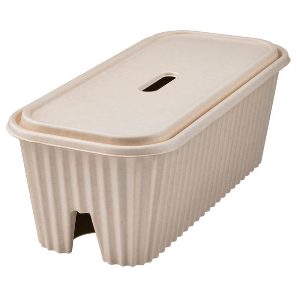 Короб для проводов, естественный, 38x18x14 см IKEA HÖNSNÄT 605.648.93 - фото 1