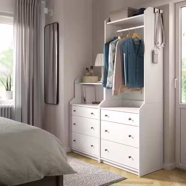 HAUGA Комбинация д/хранения - белый 140x199 см - фото 2