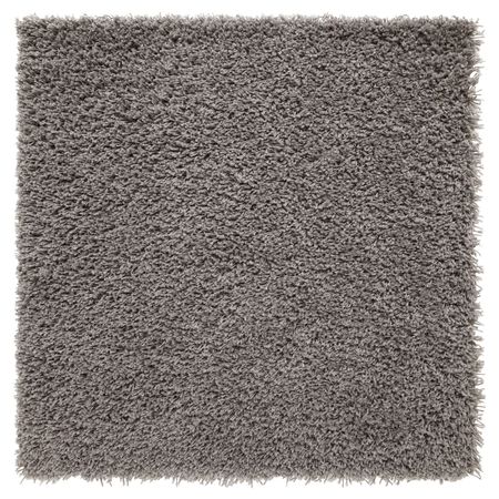 Ковер, длинный ворс, серый 80x80 см IKEA HAMPEN ХАМПЭН 803.708.51