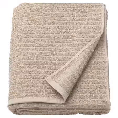 VÅGSJÖN Простыня банная - светло-бежевый 100x150 см