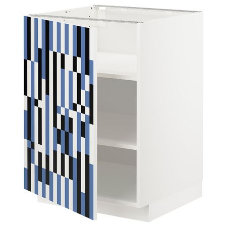 Напольный шкаф с полками, белый, Иттербин с печатным рисунком 60x60 см IKEA МЕТОД 492.869.87