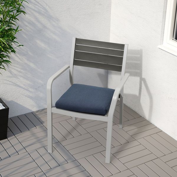 Подушка на садовый стул, синий 44x44 см IKEA ФРЁСЁН/ДУВХОЛЬМЕН 992.534.61 - фото 2