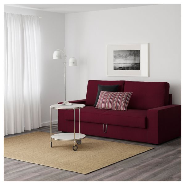 Диван-кровать 3-местный ВИЛАСУНД, Дансбу красно-сиреневый - фото 2