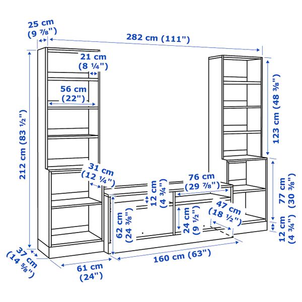 IKEA, дополнительный ракурс - схема-чертеж с размерами