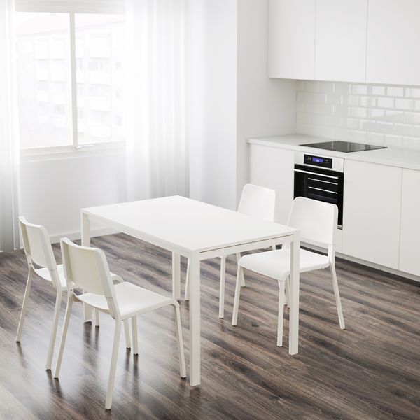 Стол и 4 стула, белый, 125 см IKEA MELLTORP МЕЛЬТОРП, TEODORES ТЕОДОРЕС 792.860.33 - фото 5