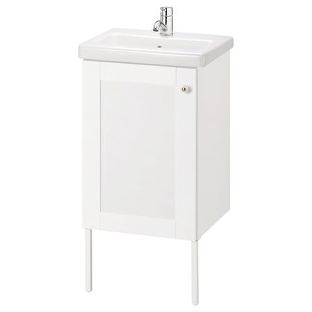Шкаф под раковину с 1 дверцей, Йельсен белый/ПИЛКОН смеситель 44x43x88 см IKEA FISKÅN ФИСКОН / TVÄLLEN ТВЭЛЛЕН 494.304.52