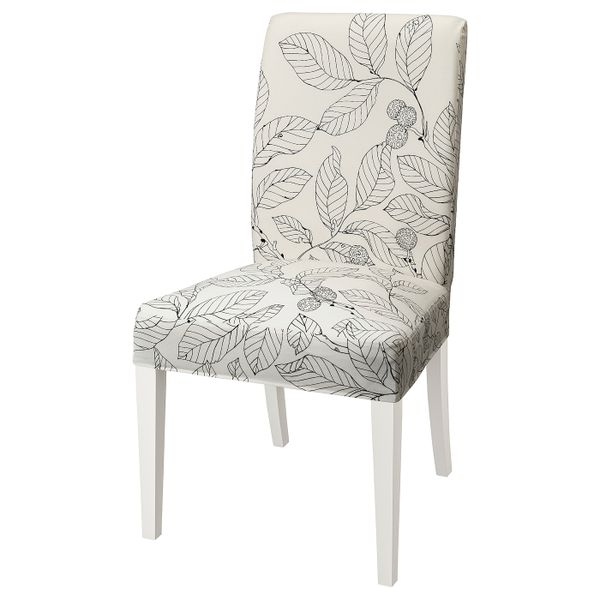 Стул, белый/Висланда черный-белый IKEA HENRIKSDAL ХЕНРИКСДАЛЬ 393.371.24 - фото 1