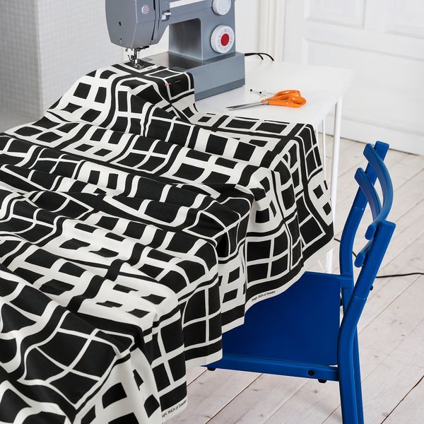 BROKAKLEJA Отрез ткани - чёрный/геометрический 150x300 см - фото 4