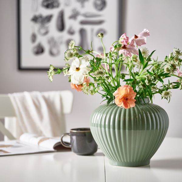 PELARBJÖRK ПЕЛАРБЬЁРК Ваза - серо-зеленый 20 см - фото 3