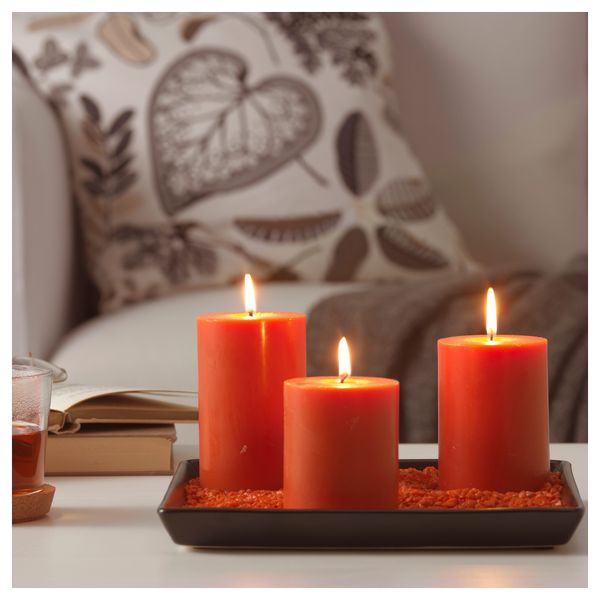 Формовая свеча, ароматическая, 3 шт НИКЭР, Оранжевая осень, оранжевый - фото 2