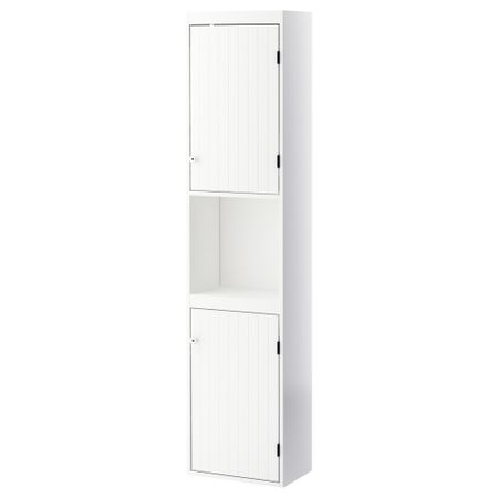 Шкаф высокий, 2-х дверный СИЛВЕРОН, белый (40x25x172 см)