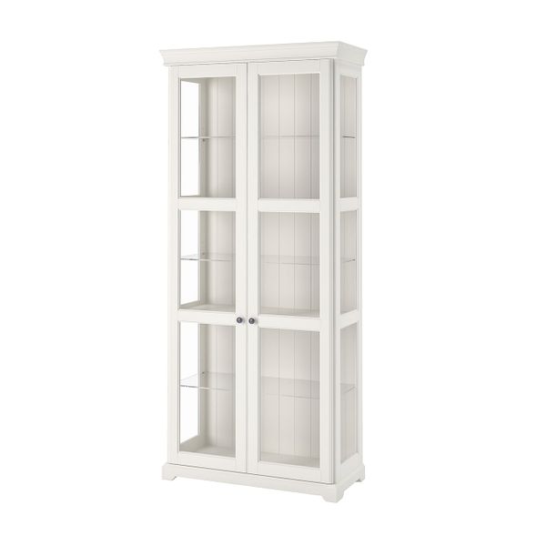 Шкаф-витрина, белый 96x214 см IKEA LIATORP ЛИАТОРП 904.397.27 - фото 1