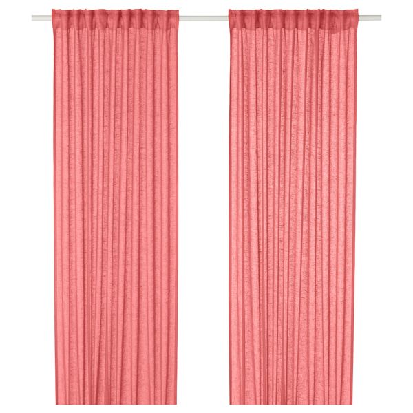 Гардины, 1 пара ЛЕЙОНГЭП, розовый (145x300 см) - фото 1