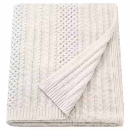 SÖRBYSKOGEN СОРБЮСКОГЕН Плед - белый с оттенком 130x170 см