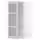 METOD Навесной шкаф/полки/стеклян дверца - белый/Lerhyttan светло-серый 40x80 см