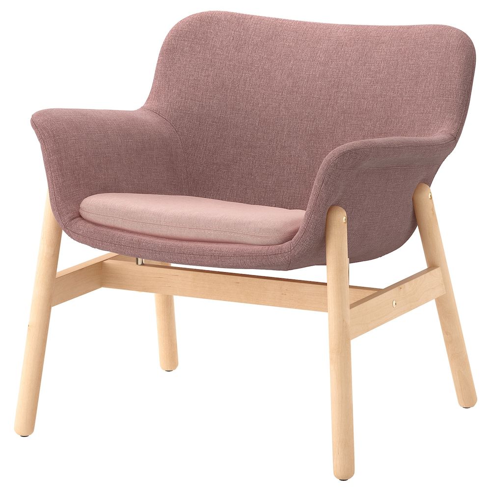 Кресло, Гуннаред светлый коричнево-розовый IKEA VEDBO ВЕДБУ 604.235.82 - фото 1