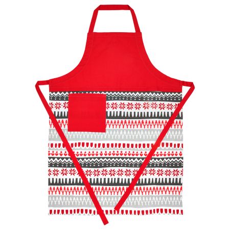 Фартук ВИНТЕР 2017, красный, белый