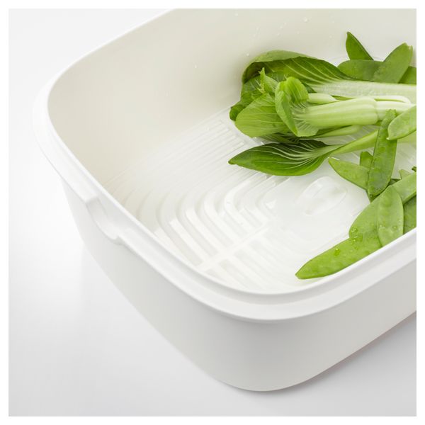 Контейнер ИКЕА/365+, белый, серый (34x25x12 см) - фото 2