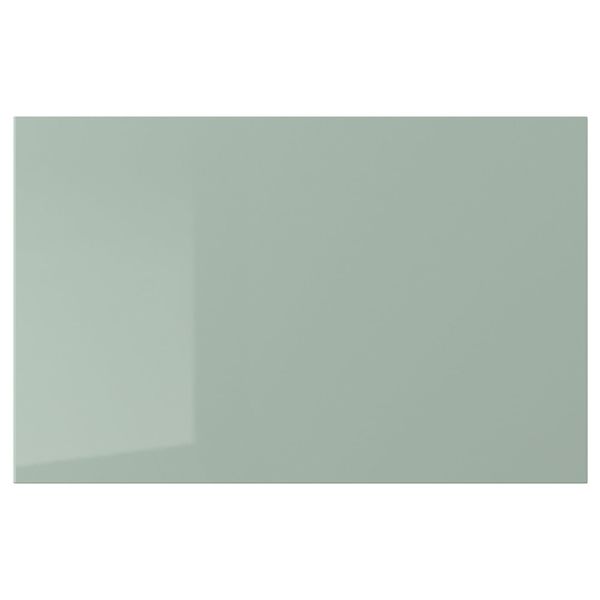 Дверь, фронтальная панель ящика, глянцевый светлый серо-зеленый, 60x38 см IKEA СЕЛЬСВИКЕН 203.640.56 - фото 1