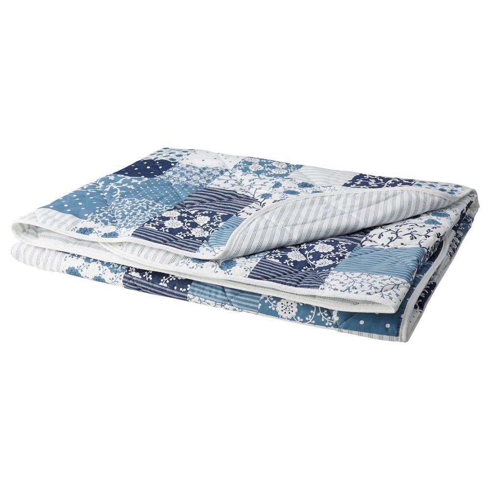 Покрывало, лоскутный/синий 180x220 см IKEA AXVERONIKA АКСВЕРОНИКА 203.621.18 - схема-чертеж с размерами