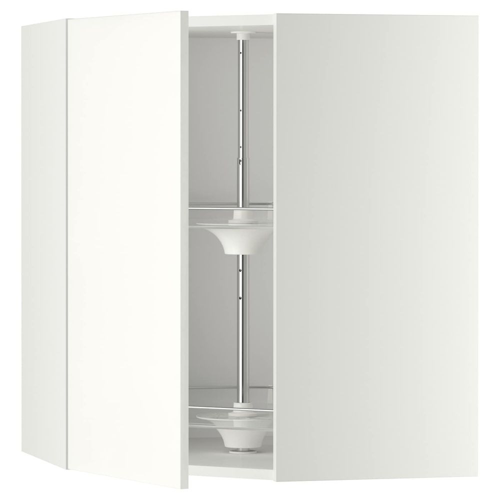 Угловой навесного шкаф с вращающейся секц, белый/Хэггеби белый 68x80 см IKEA METOD МЕТОД 692.261.67 - схема-чертеж с размерами