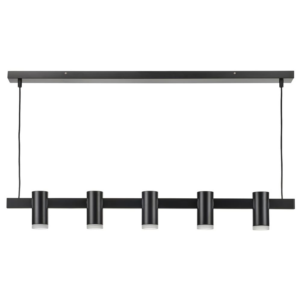 KRANSALG Подвесной светильник с 5 плафонами - чёрный 113 см - фото 1