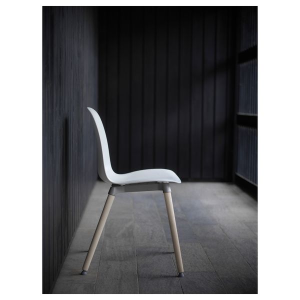 Стул ЛЕЙФ-АРНЕ, белый, Эрнфрид береза - схема-чертеж с размерами